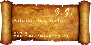 Valentin Gabriella névjegykártya